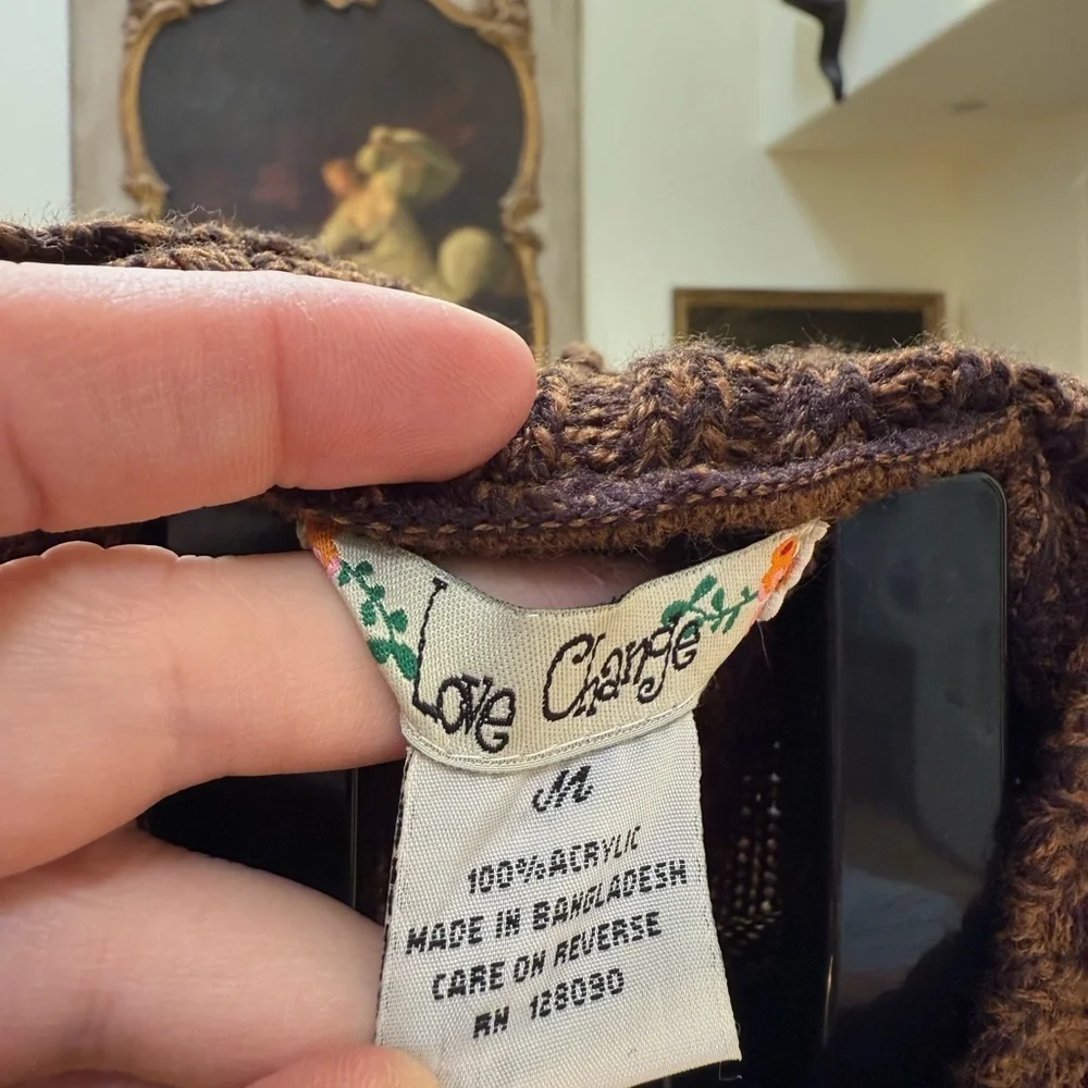 Brown Cable Knit Sweater